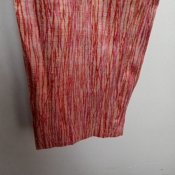 NWT Camalgori Women Pink & Red Made in Italy Dress Straight Leg Pants sz EU46 - Picture 5 of 11